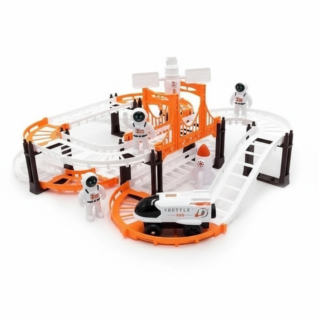 Astronaut Spaceship Track Set - Outer Space Toy Set for Kids