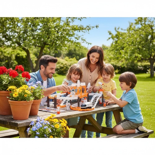 Astronaut Spaceship Track Set - Outer Space Toy Set for Kids